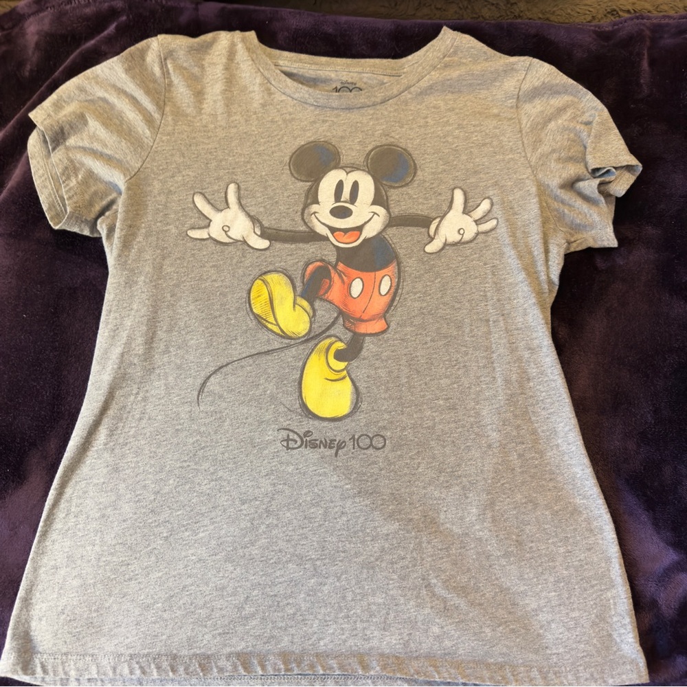 Disney 100 year celebration‎ Mickey Mouse Gray T-Shirt - Picture 3 of 4